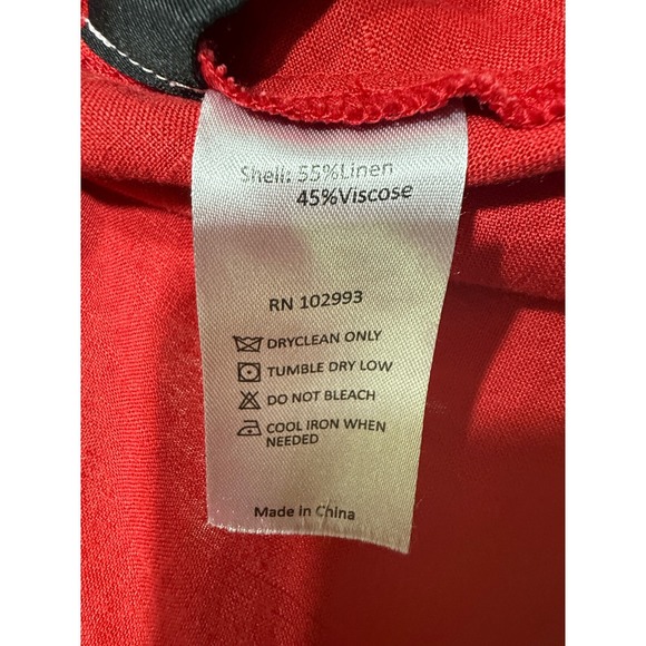 Marissa Webb Collective Red Off Shoulder Ruffle Dress Tie Waist Medium - Picture 7 of 11